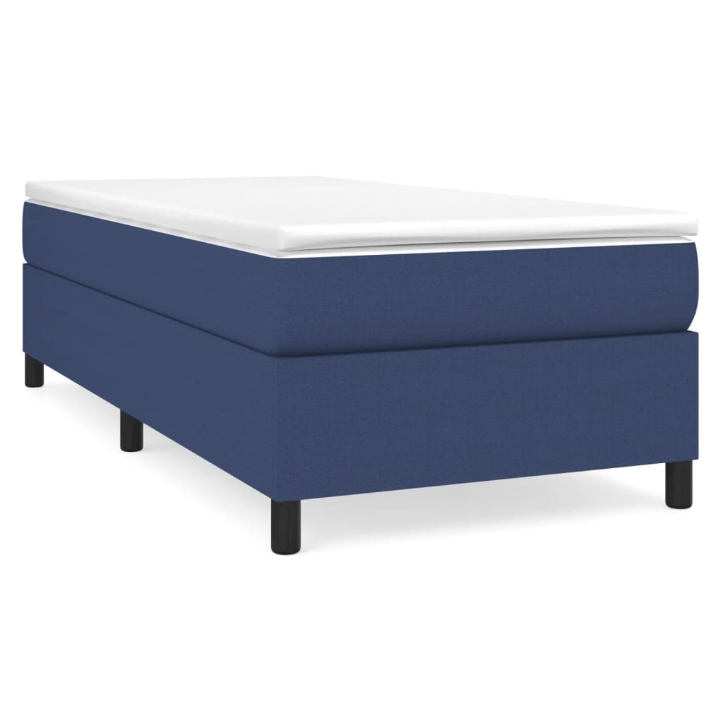 Struttura Letto a Rete a Molle Blu 90x200 cm in Tessuto | homemem39