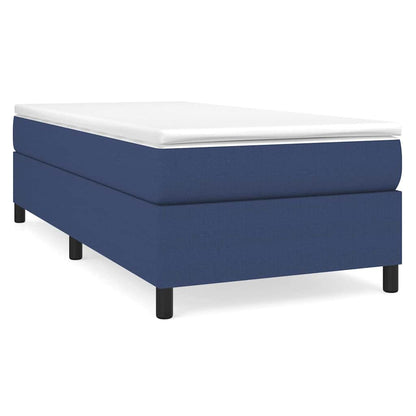 Struttura Letto a Rete a Molle Blu 90x200 cm in Tessuto