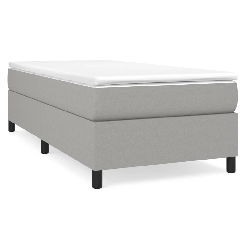 Struttura Letto a Rete a Molle Grigio Chiaro 100x200 cm Tessuto | homemem39