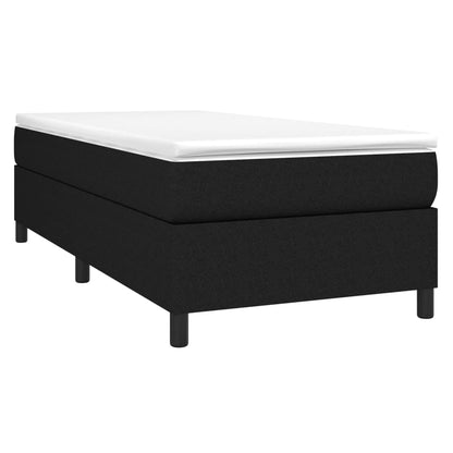 Struttura Letto a Rete a Molle Nero 100x200 cm in Tessuto | homemem39