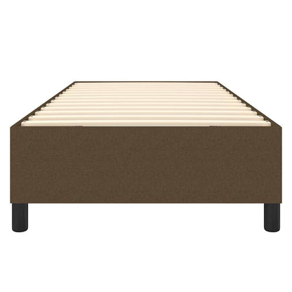 Struttura Letto a Rete a Molle Marrone Scuro 100x200 cm Tessuto