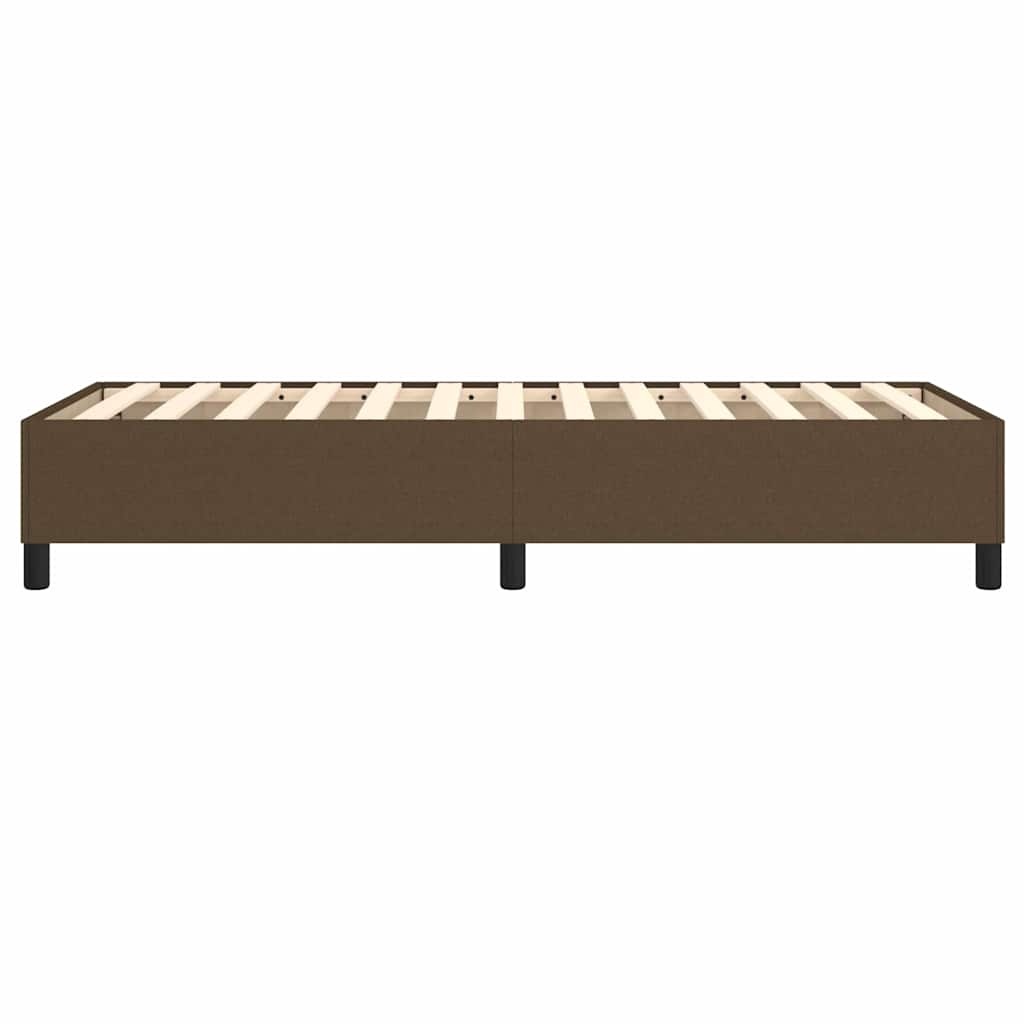 Struttura Letto a Rete a Molle Marrone Scuro 100x200 cm Tessuto