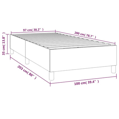 Struttura Letto a Rete a Molle Crema 100x200 cm in Tessuto | homemem39