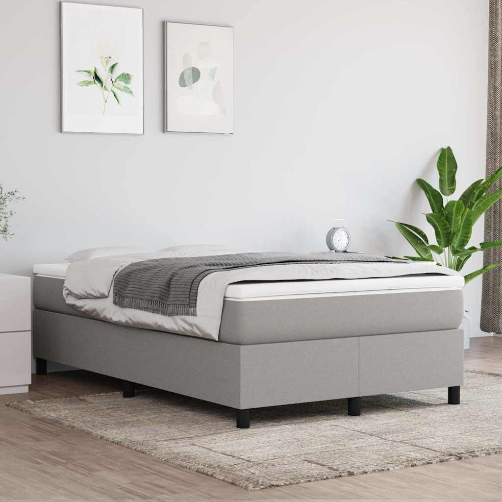 Struttura Letto a Rete a Molle Grigio Chiaro 120x200 cm Tessuto
