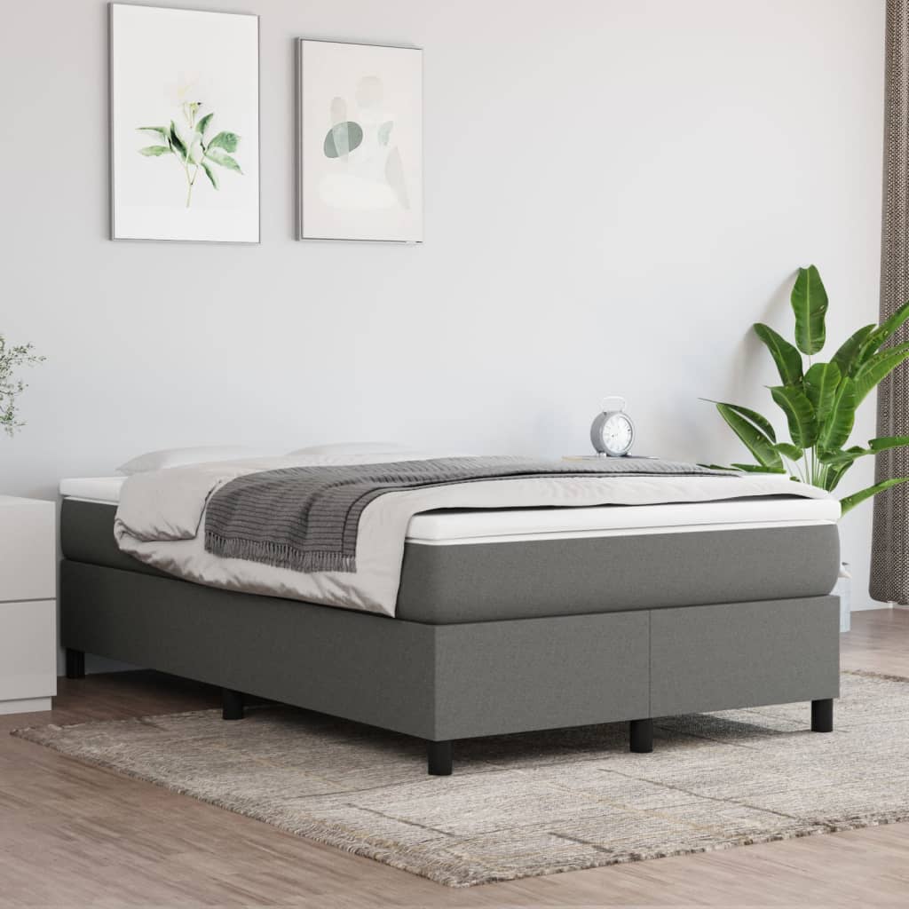 Struttura Letto a Rete a Molle Grigio Scuro 120x200 cm Tessuto | homemem39