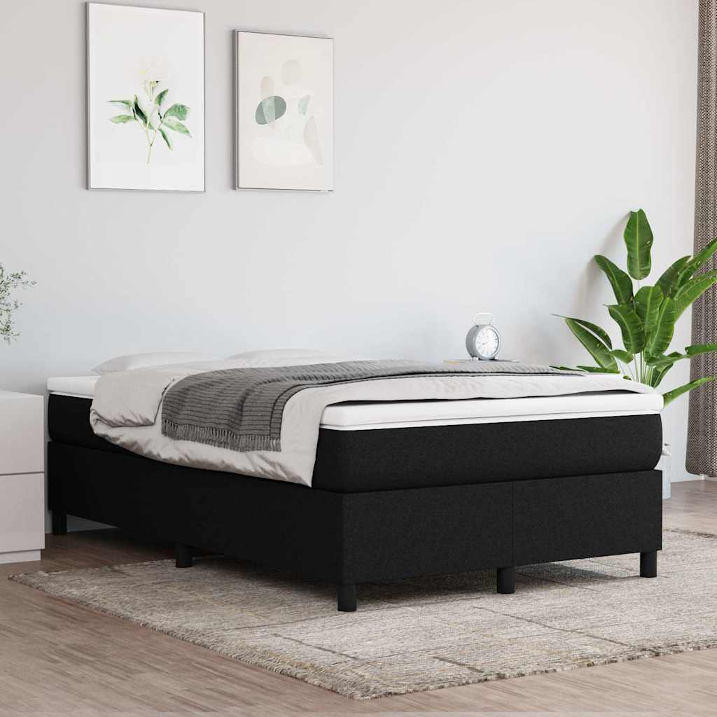 Struttura Letto a Rete a Molle Nero 120x200 cm Tessuto