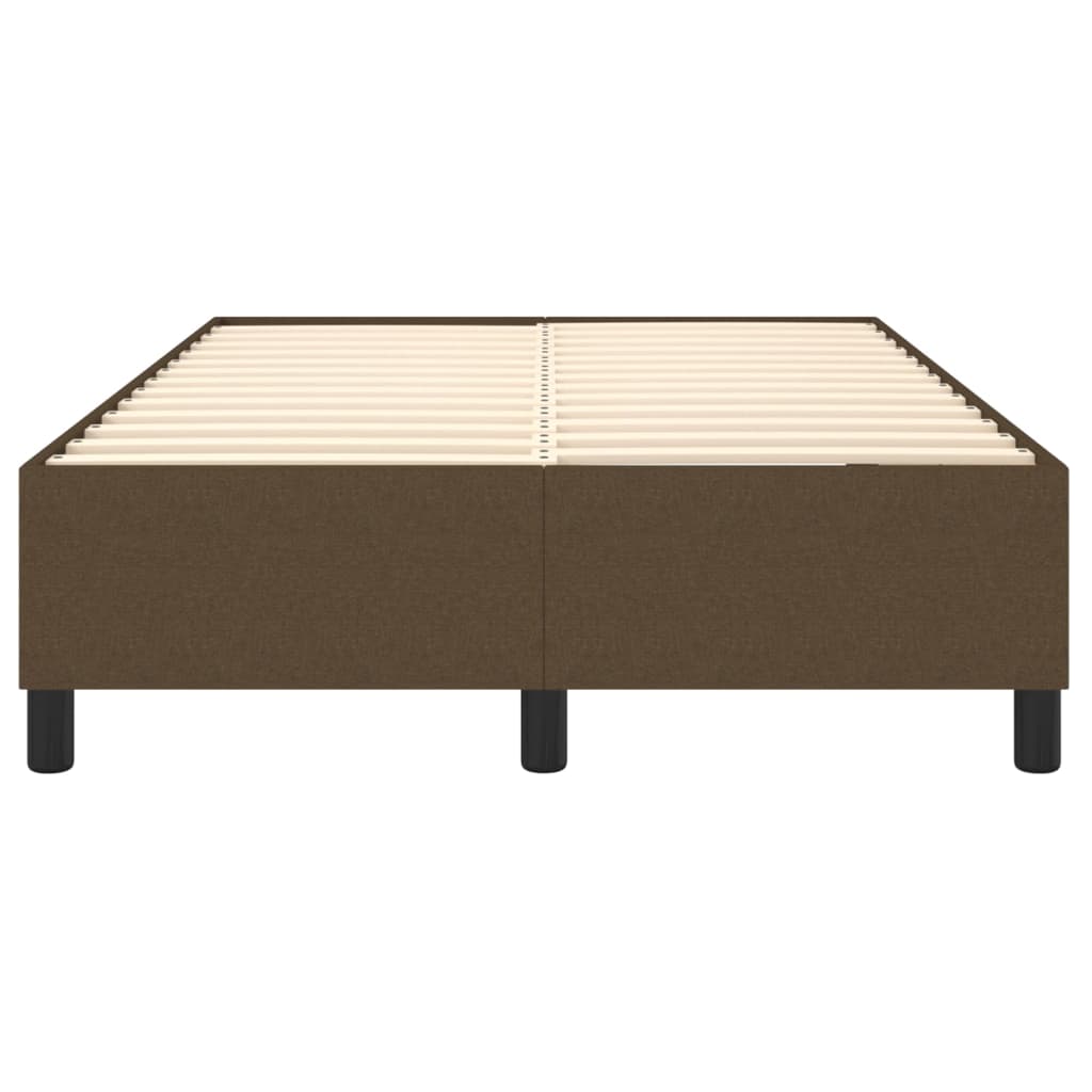 Struttura Letto a Rete a Molle Marrone Scuro 120x200 cm Tessuto