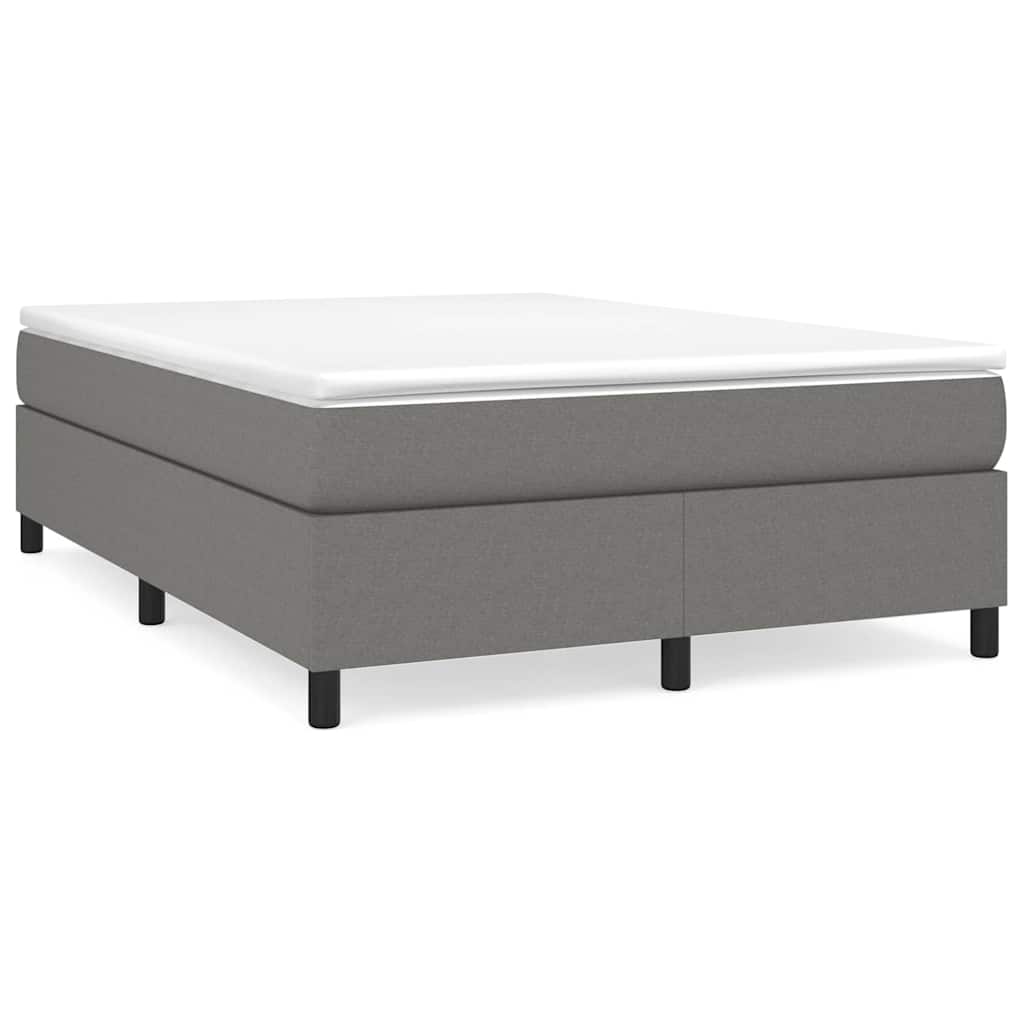 Struttura Letto a Rete a Molle Grigio Scuro 140x190 cm Tessuto