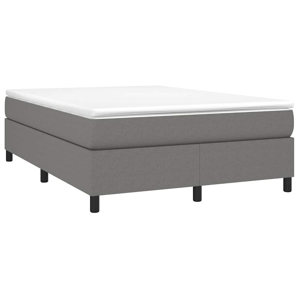 Struttura Letto a Rete a Molle Grigio Scuro 140x190 cm Tessuto