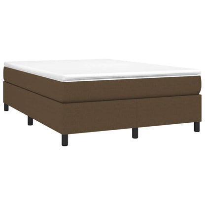 Struttura Letto a Rete a Molle Marrone Scuro 140x190 cm Tessuto