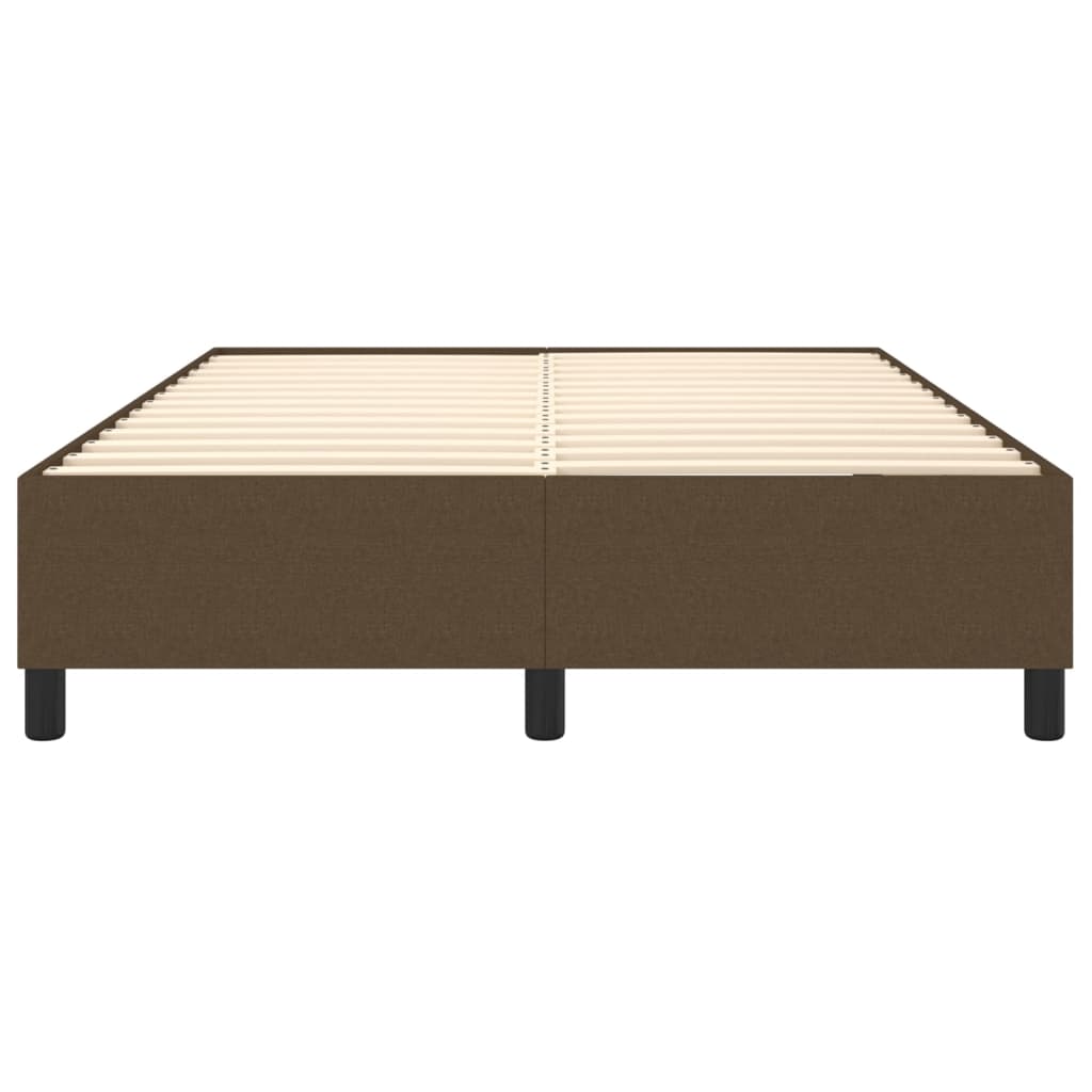 Struttura Letto a Rete a Molle Marrone Scuro 140x190 cm Tessuto | homemem39