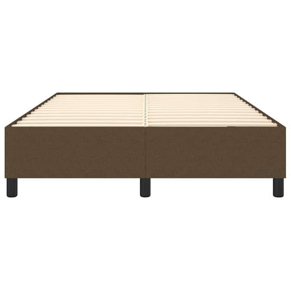 Struttura Letto a Rete a Molle Marrone Scuro 140x190 cm Tessuto