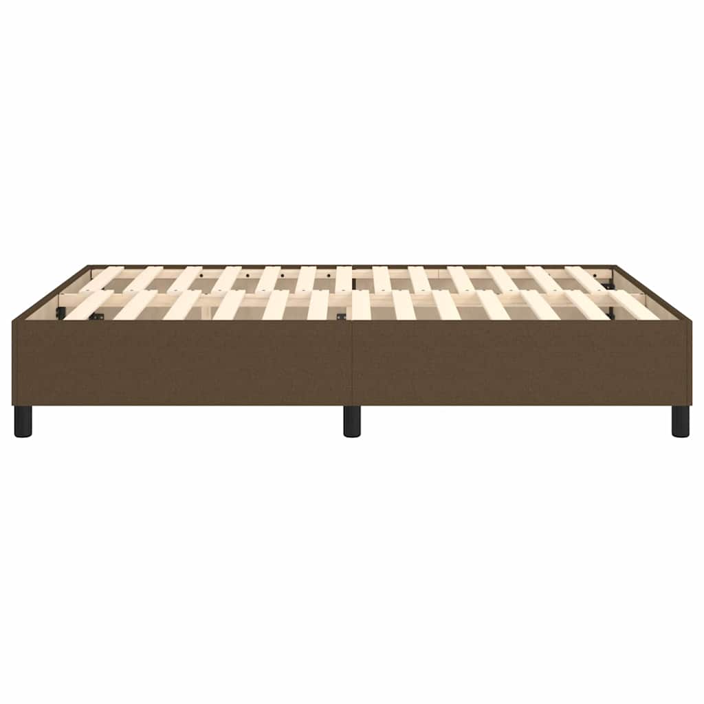 Struttura Letto a Rete a Molle Marrone Scuro 140x190 cm Tessuto
