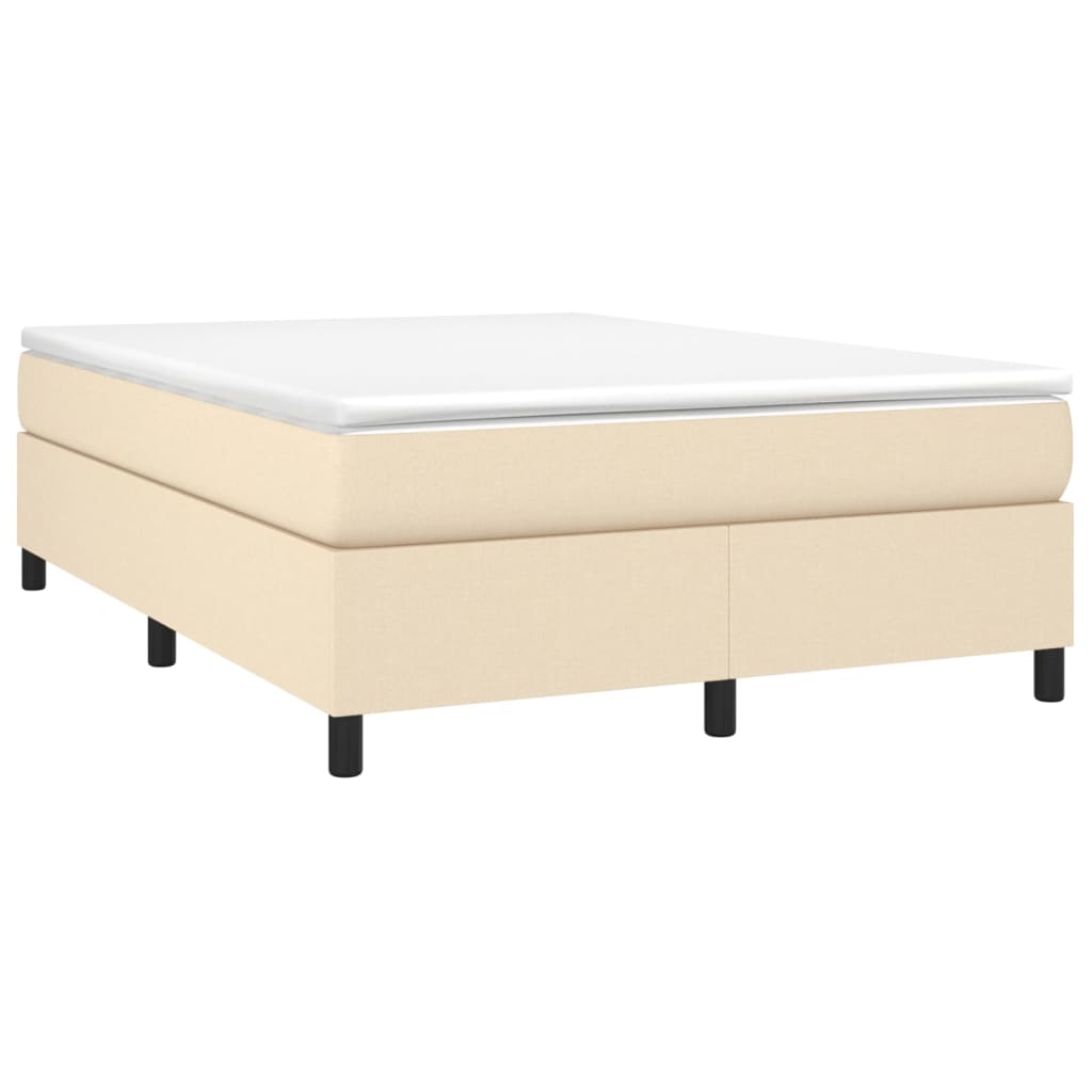Struttura Letto a Rete a Molle Crema 140x190 cm in Tessuto | homemem39