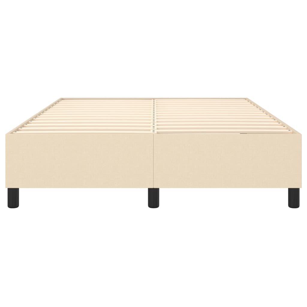 Struttura Letto a Rete a Molle Crema 140x190 cm in Tessuto | homemem39