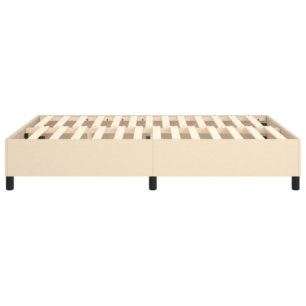 Struttura Letto a Rete a Molle Crema 140x190 cm in Tessuto | homemem39