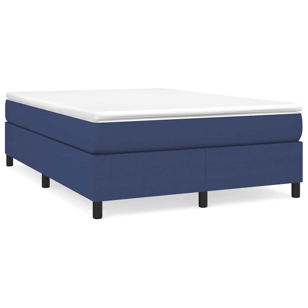 Struttura Letto a Rete a Molle Blu 140x190 cm in Tessuto