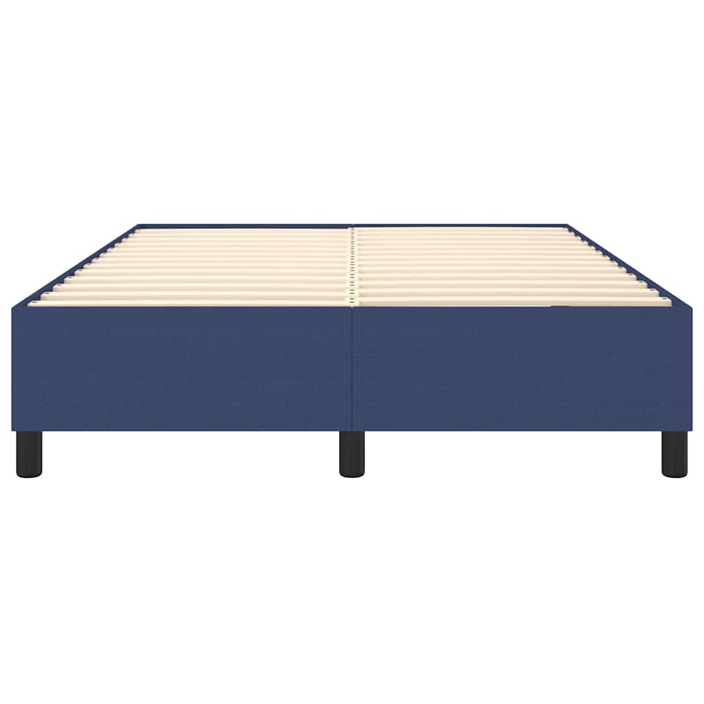 Struttura Letto a Rete a Molle Blu 140x190 cm in Tessuto