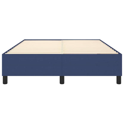 Struttura Letto a Rete a Molle Blu 140x190 cm in Tessuto