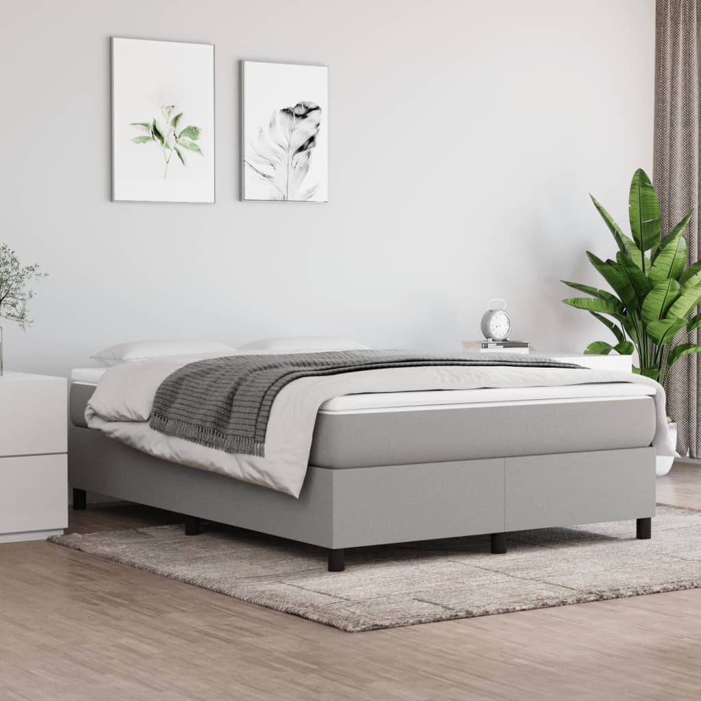 Struttura Letto a Rete a Molle Grigio Chiaro 140x200 cm Tessuto | homemem39