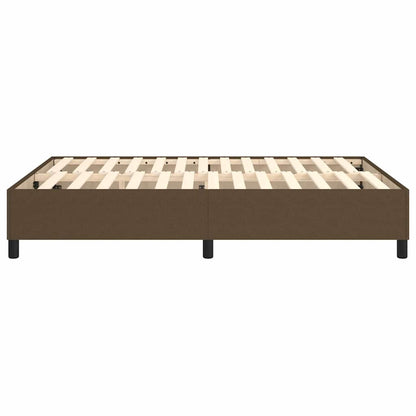 Struttura Letto a Rete a Molle Marrone Scuro 140x200 cm Tessuto