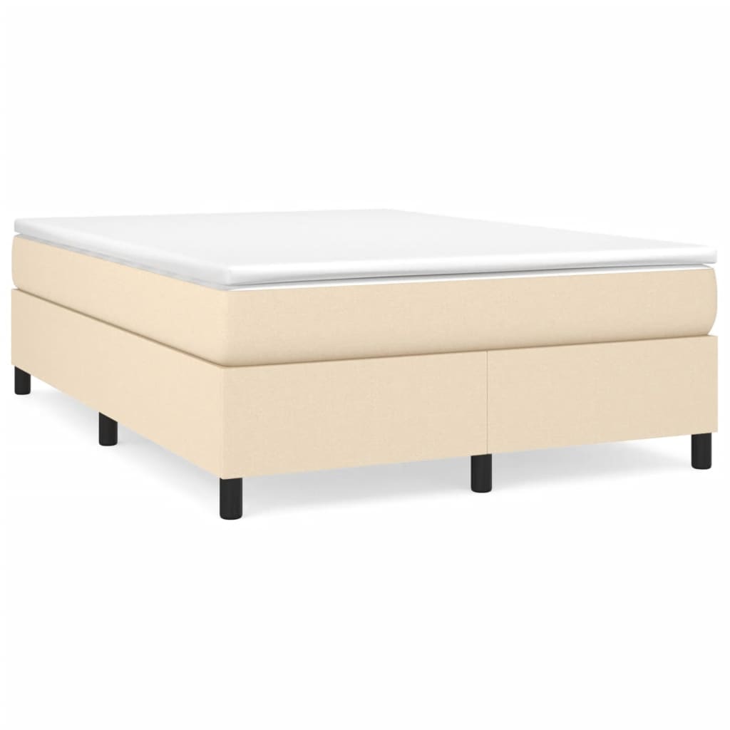 Struttura Letto a Rete a Molle Crema 140x200 cm in Tessuto | homemem39