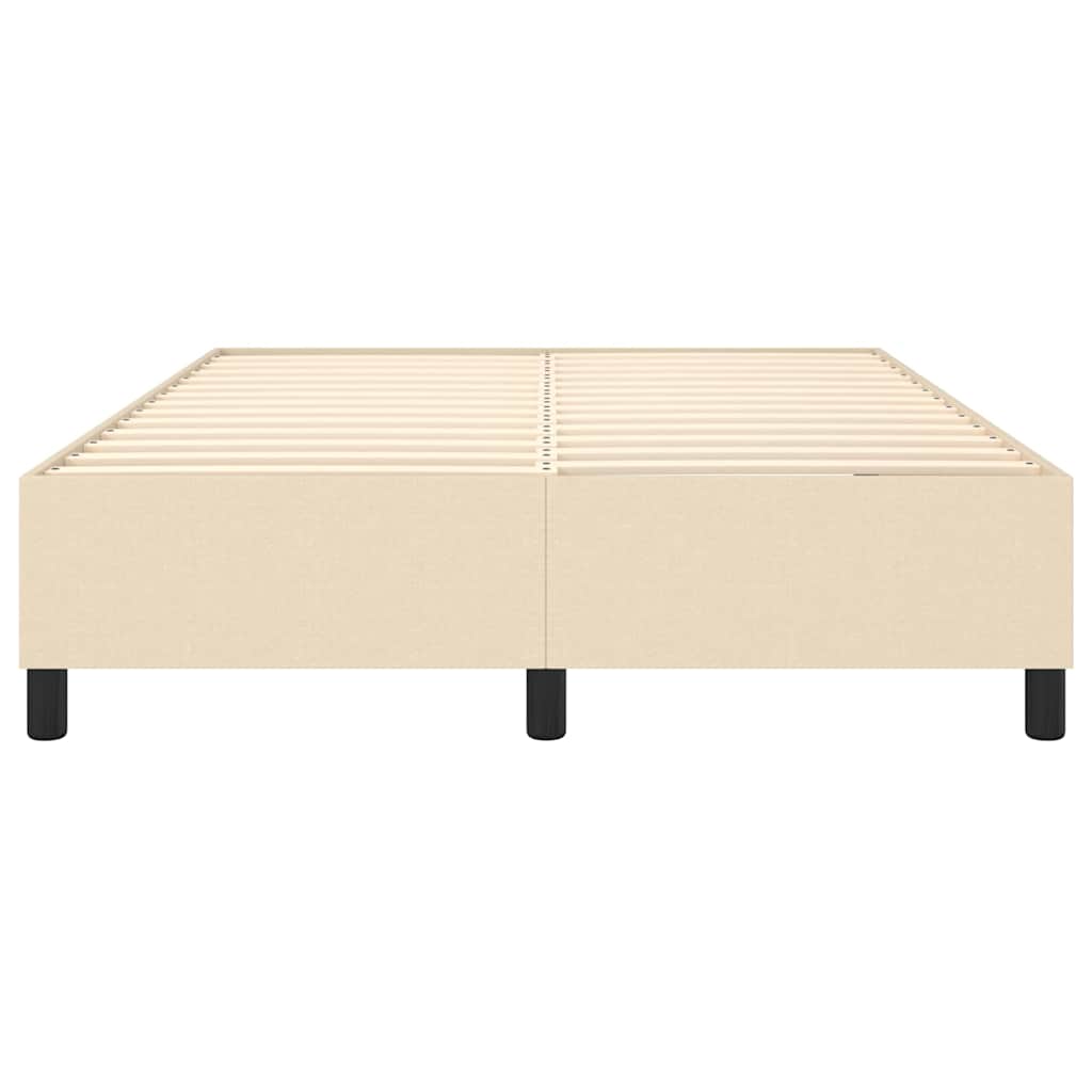 Struttura Letto a Rete a Molle Crema 140x200 cm in Tessuto