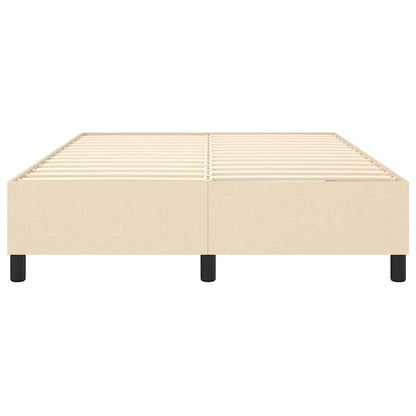Struttura Letto a Rete a Molle Crema 140x200 cm in Tessuto