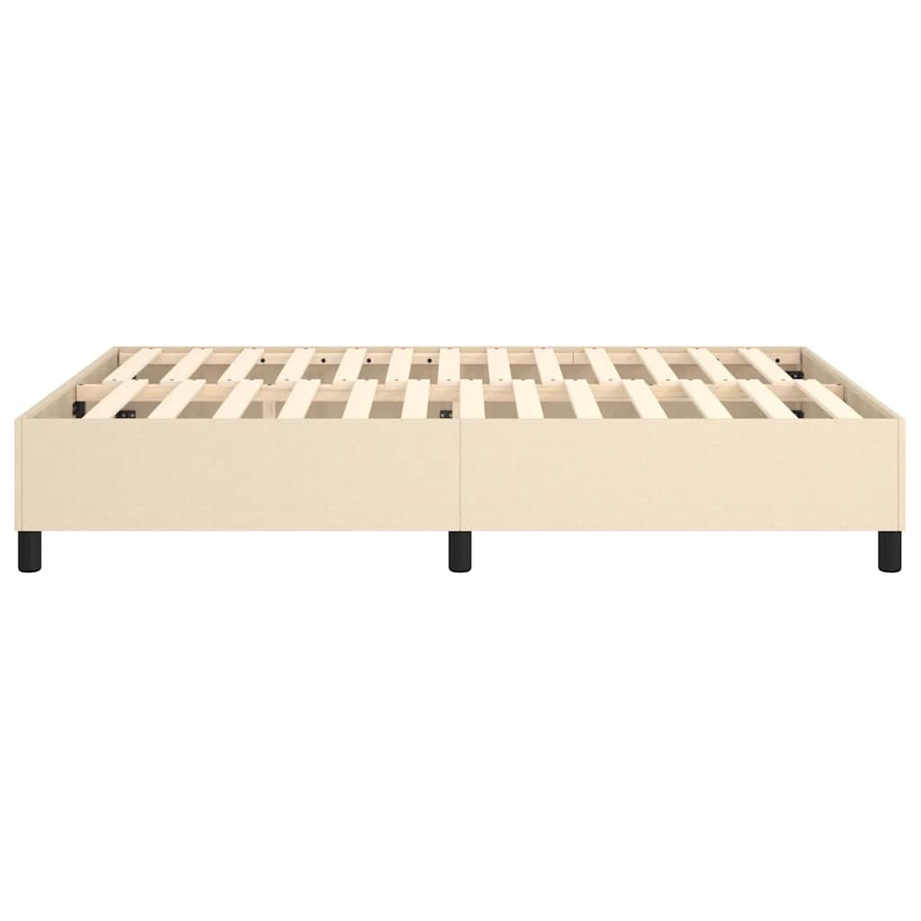 Struttura Letto a Rete a Molle Crema 140x200 cm in Tessuto