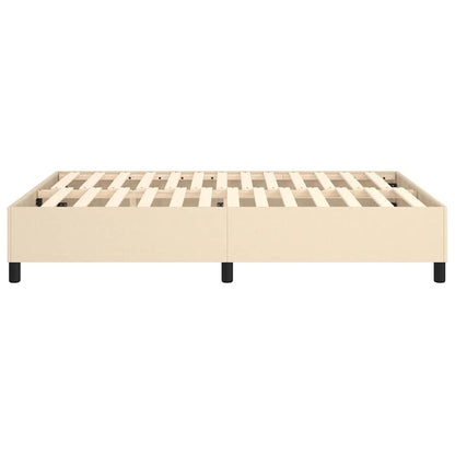 Struttura Letto a Rete a Molle Crema 140x200 cm in Tessuto