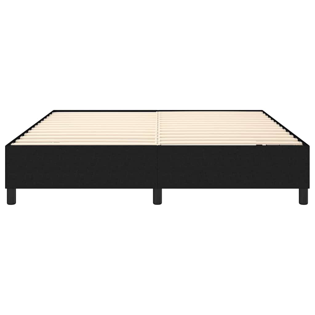 Struttura Letto a Rete a Molle Nero 160x200 cm in Tessuto