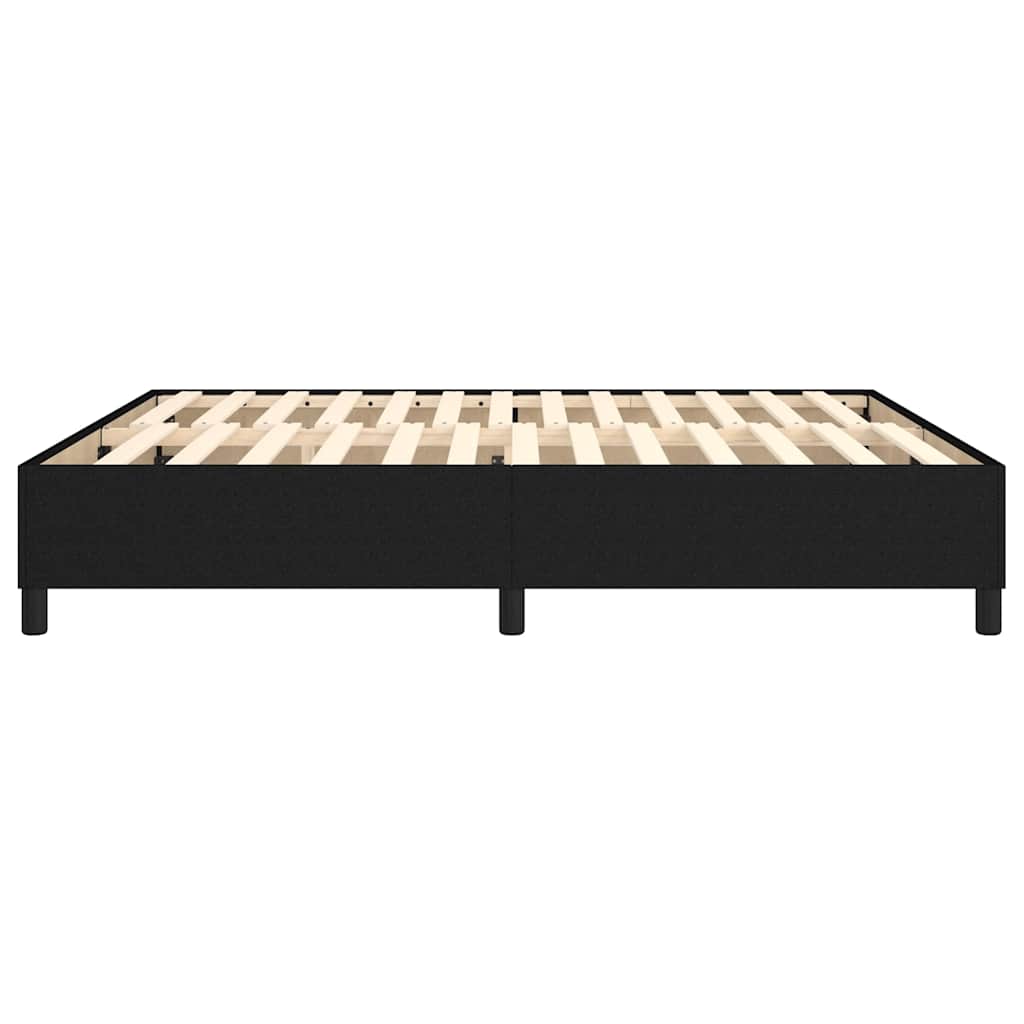 Struttura Letto a Rete a Molle Nero 160x200 cm in Tessuto