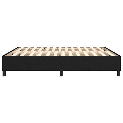 Struttura Letto a Rete a Molle Nero 160x200 cm in Tessuto