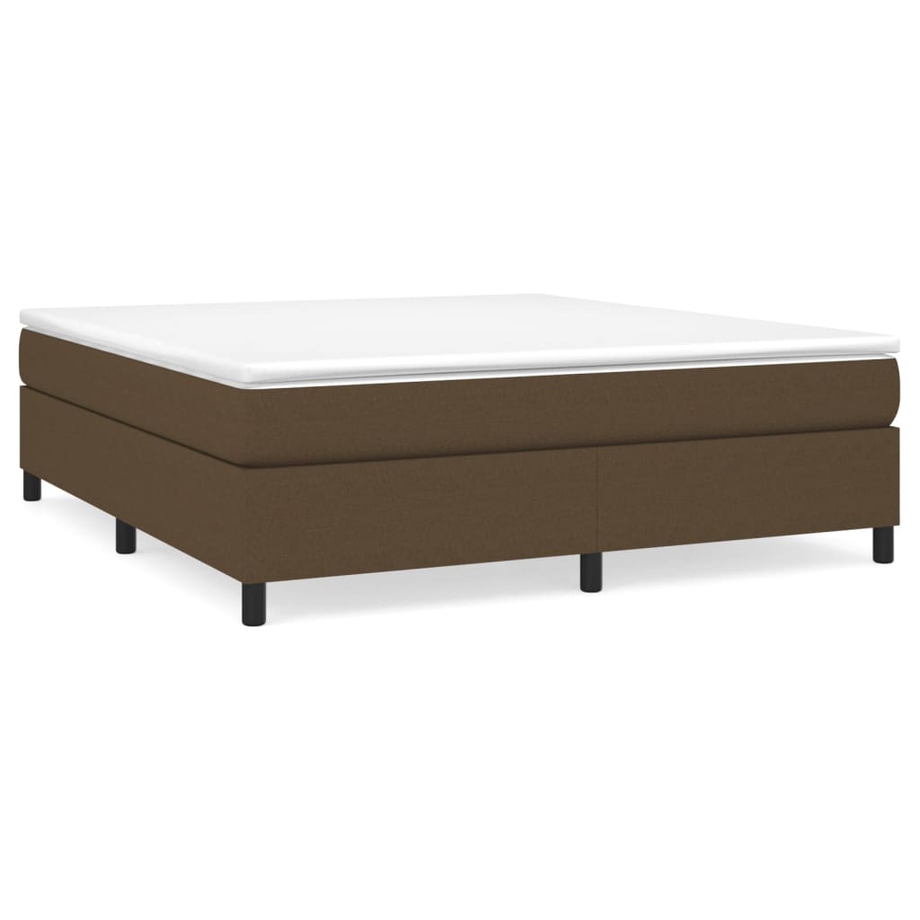 Struttura Letto a Rete a Molle Marrone Scuro 160x200 cm Tessuto | homemem39