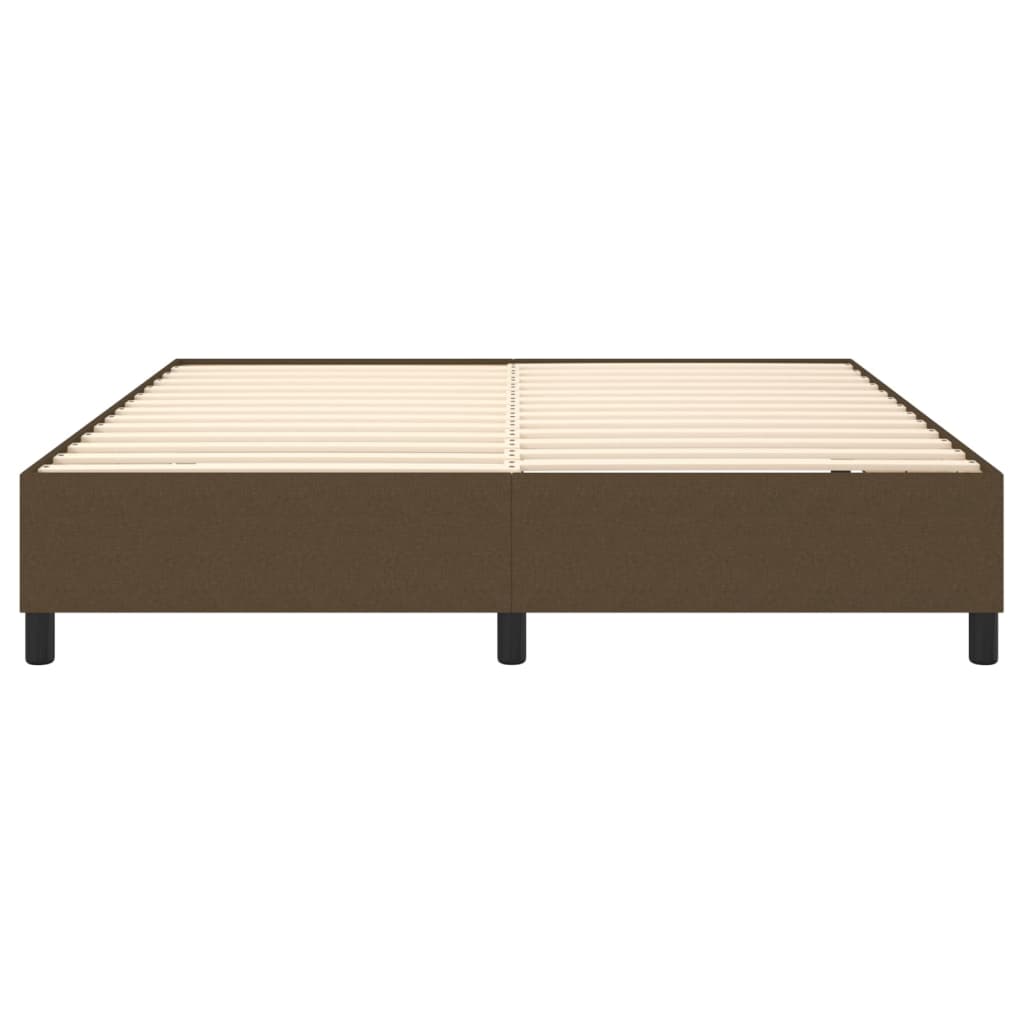 Struttura Letto a Rete a Molle Marrone Scuro 160x200 cm Tessuto | homemem39