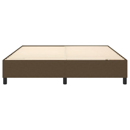 Struttura Letto a Rete a Molle Marrone Scuro 160x200 cm Tessuto | homemem39