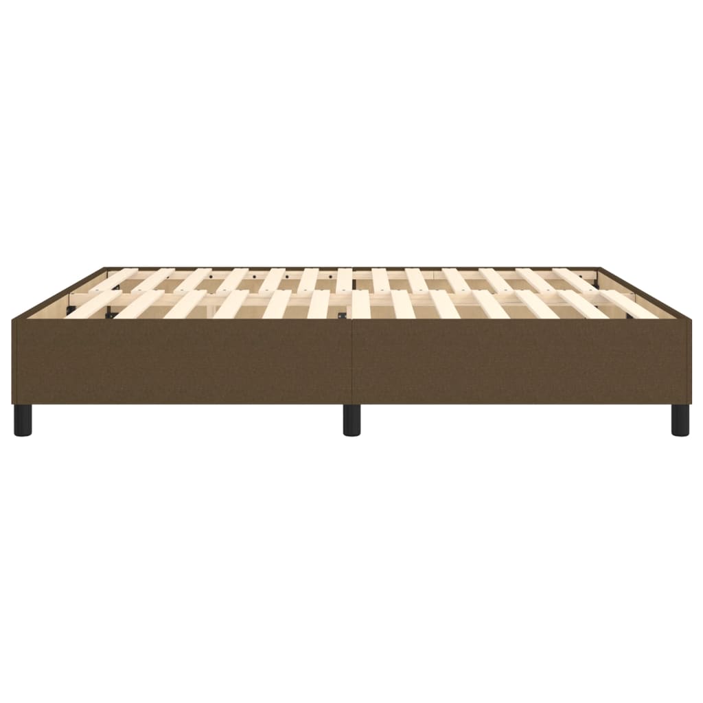 Struttura Letto a Rete a Molle Marrone Scuro 160x200 cm Tessuto | homemem39
