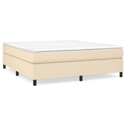 Struttura Letto a Rete a Molle Crema 160x200 cm in Tessuto | homemem39