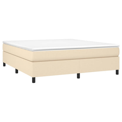 Struttura Letto a Rete a Molle Crema 160x200 cm in Tessuto | homemem39