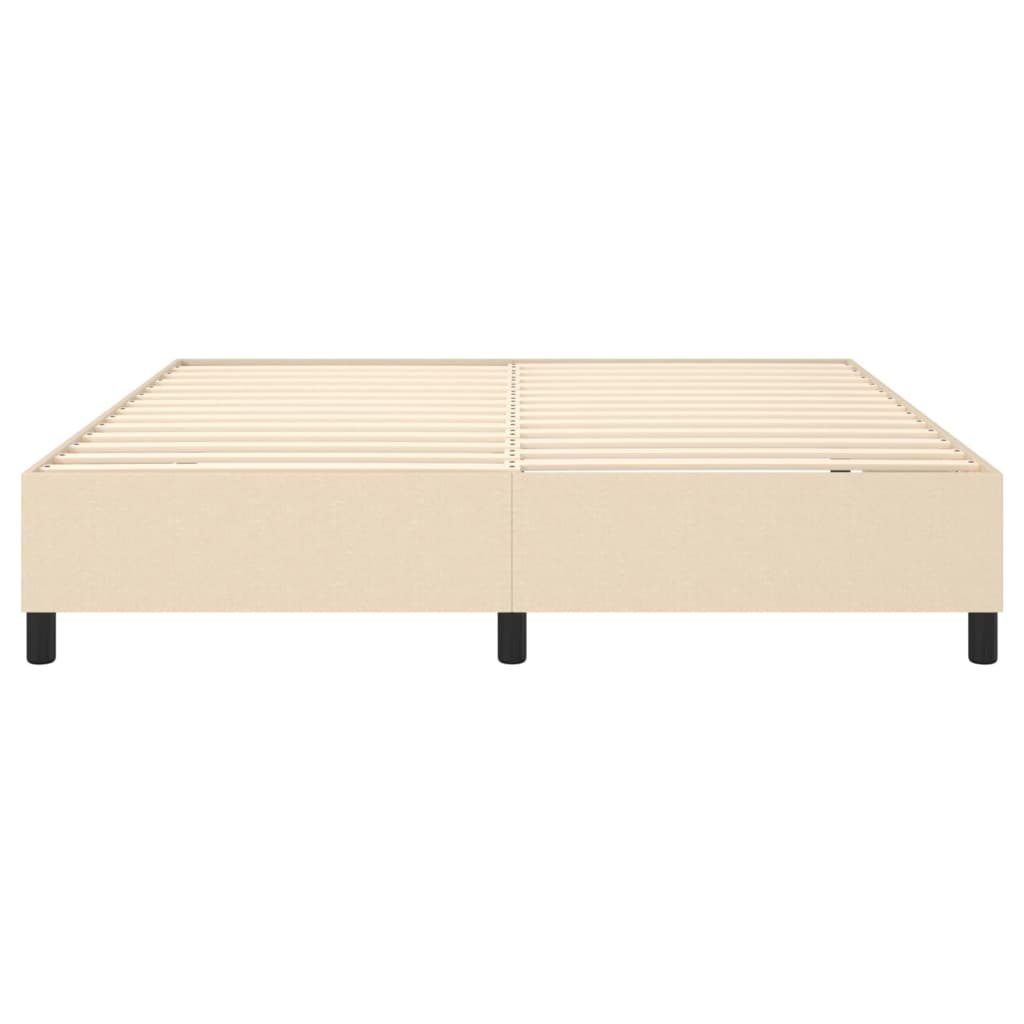 Struttura Letto a Rete a Molle Crema 160x200 cm in Tessuto | homemem39