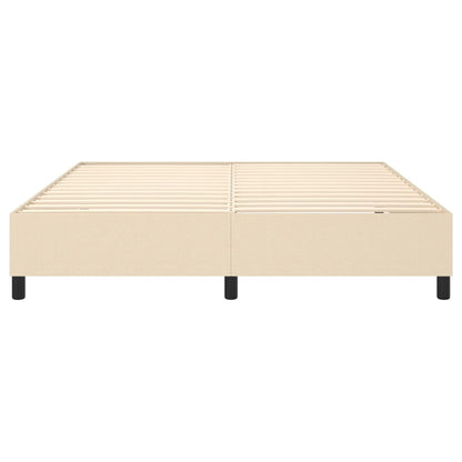 Struttura Letto a Rete a Molle Crema 160x200 cm in Tessuto | homemem39