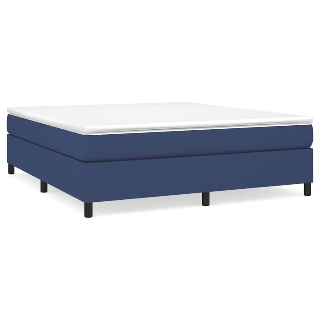 Struttura Letto a Rete a Molle Blu 160x200 cm in Tessuto