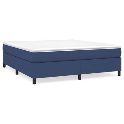 Struttura Letto a Rete a Molle Blu 160x200 cm in Tessuto