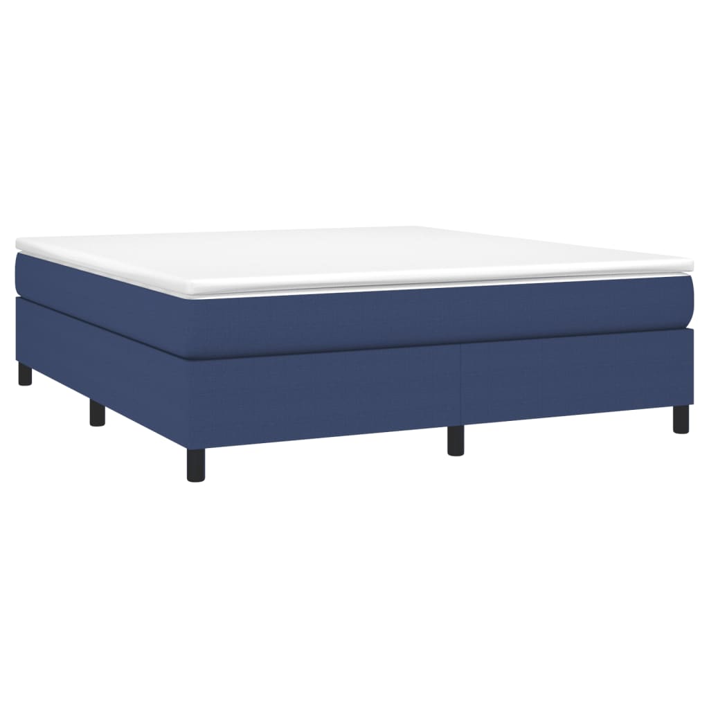 Struttura Letto a Rete a Molle Blu 160x200 cm in Tessuto | homemem39