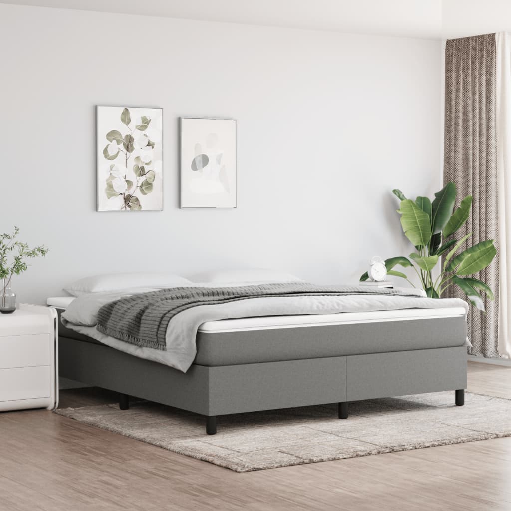 Struttura Letto a Rete a Molle Grigio Scuro 180x200 cm Tessuto | homemem39
