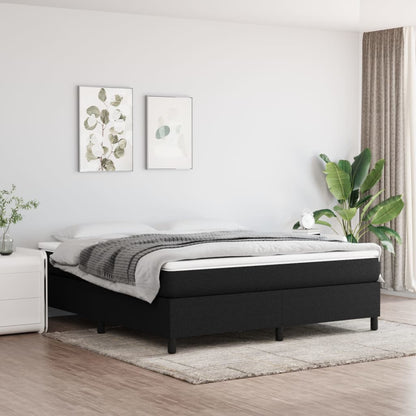 Struttura Letto a Rete a Molle Nero 180x200 cm in Tessuto | homemem39