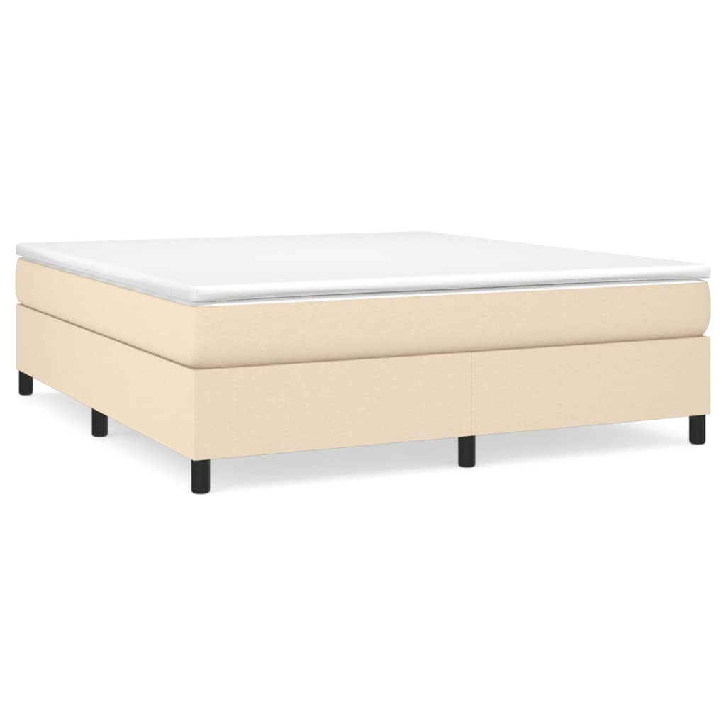Struttura Letto a Rete a Molle Crema 180x200 cm in Tessuto | homemem39