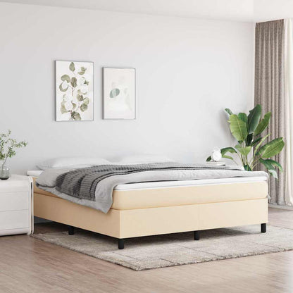 Struttura Letto a Rete a Molle Crema 180x200 cm in Tessuto