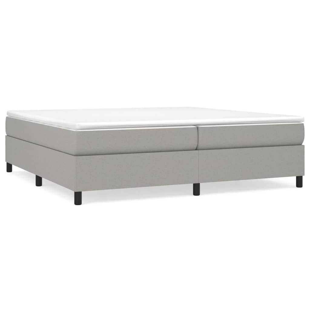 Struttura Letto a Rete a Molle Grigio Chiaro 200x200 cm Tessuto | homemem39