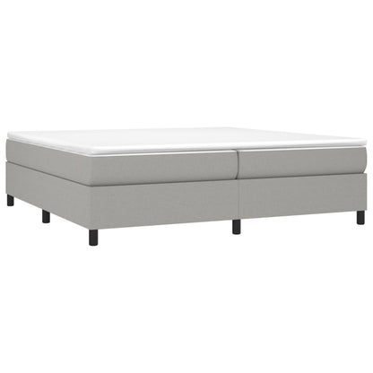 Struttura Letto a Rete a Molle Grigio Chiaro 200x200 cm Tessuto | homemem39